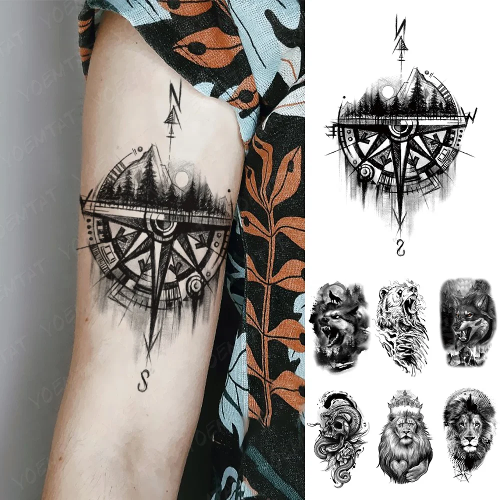 arrow compass tattoo - Small Temporary Tattoos – neartattoos