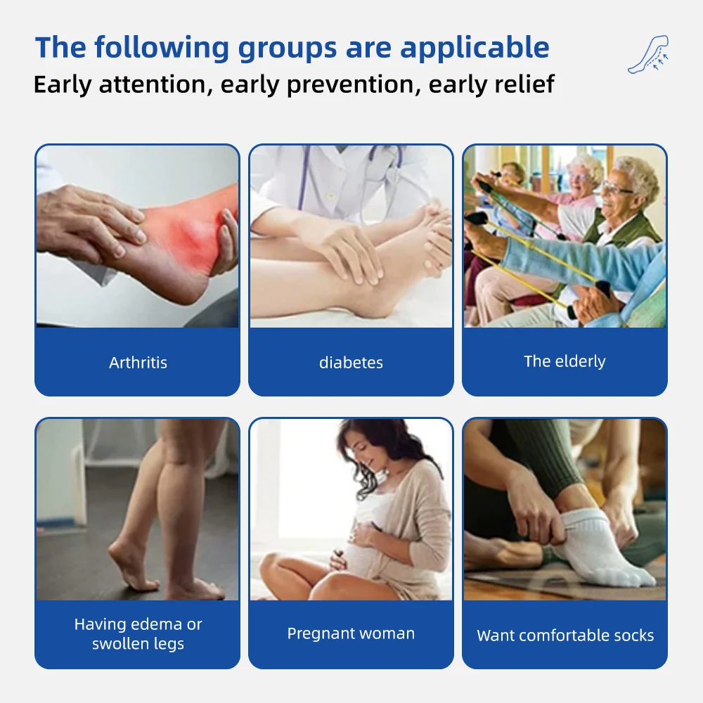 Medical Grade Diabetic Socks Non Irritating Smooth Fabric - product detail 5