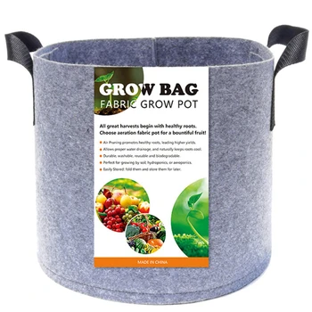 1 - 1000 gallon factory custom wholesale biodegradable vegetable garden felt potato mushroom fabric plant grow bag