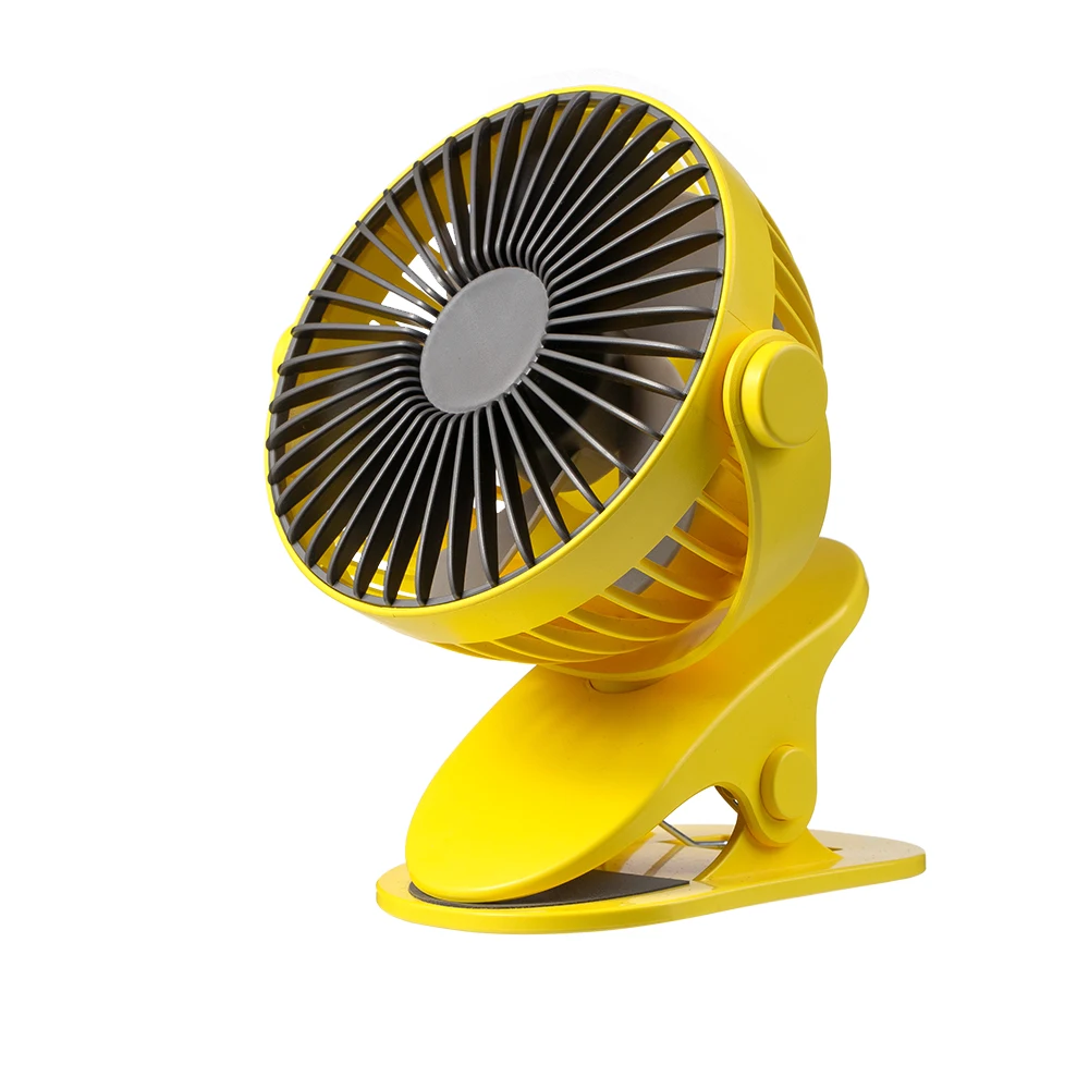 Small Rechargeable Battery Fans 360 Degree Oscillating Electric Fan USB Charger Portable Clip on Desk Mini Fan