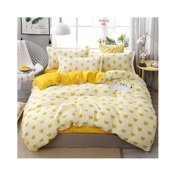 Luxury 100% Cotton Duvet Cover Best-selling Home 4 Pieces Bed Sheet Set Quality Comforter Bedding Set with 2Pcs Pillow Case