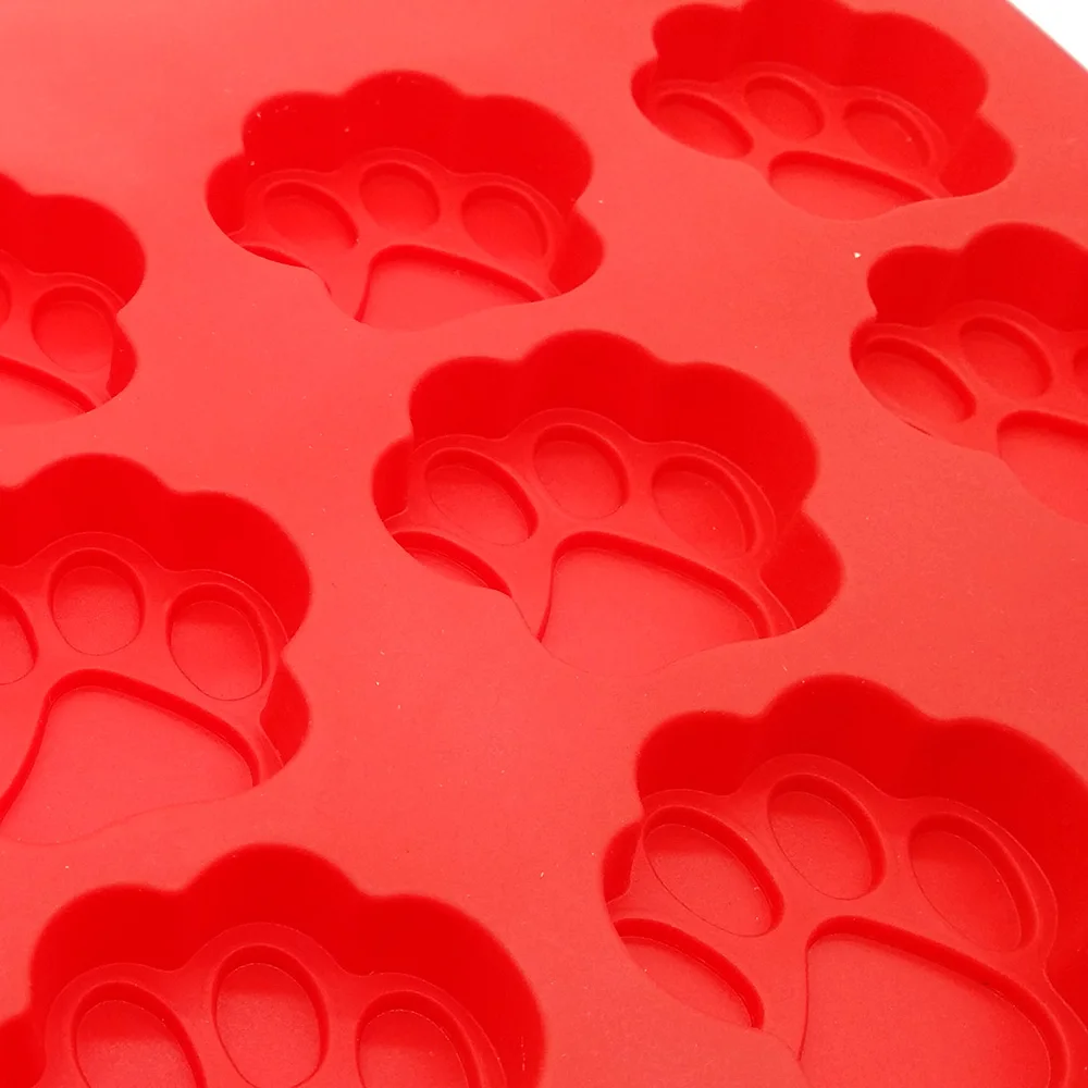 Nonstick Dog Bone Shape Cake Pan Food Grade Silicone Baking Mold Heat Resistant Dog Paw Shape Silicone Baking Pan