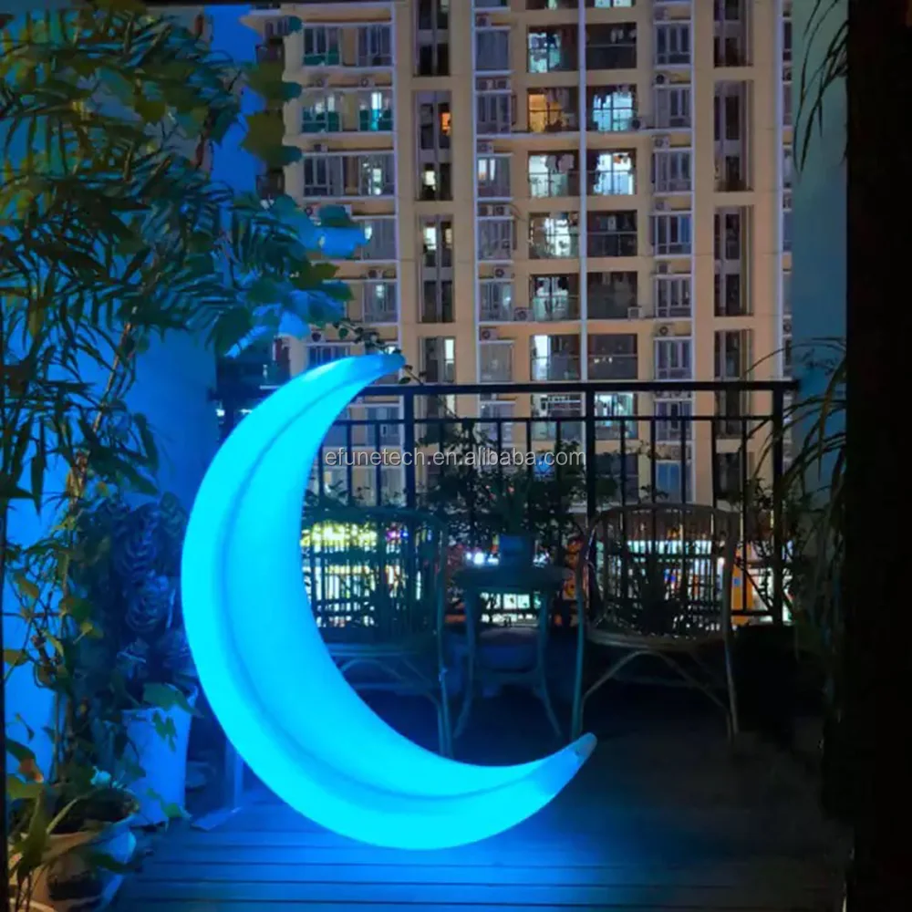 Garden Park Decorating Led Half Moon Lamp Light Indoor Outdoor Waterproof  Landscape Led Illuminated Half Moon Light, image size:1000x1000