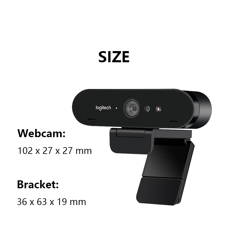 Logitech C1000s Brio 4k Webcam Wide Angle Ultra Hd 1080p Video With ...