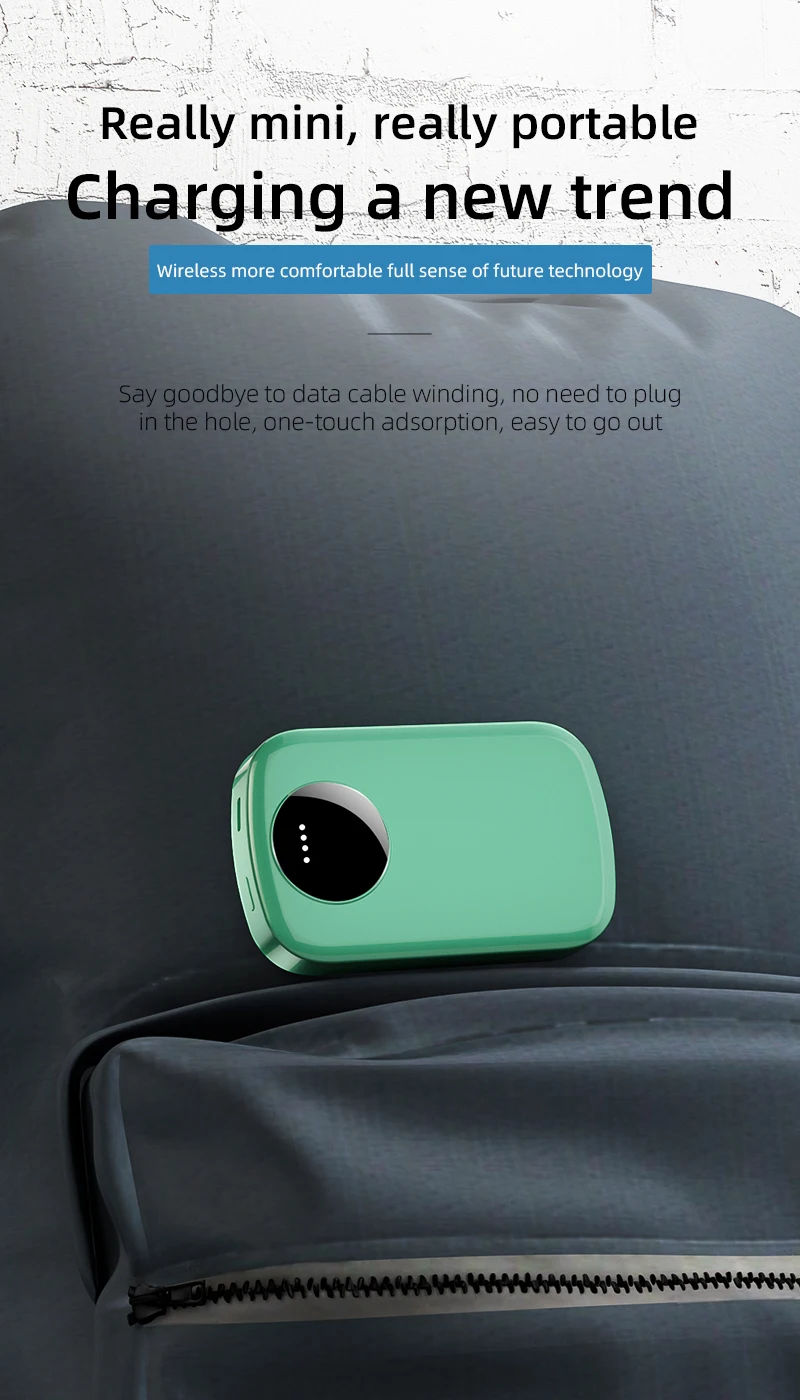 Рекламная оптовая продажа 98*60*14 мм OEM приветствуется портативное зарядное устройство для телефона Экологичное Быстрое беспроводное