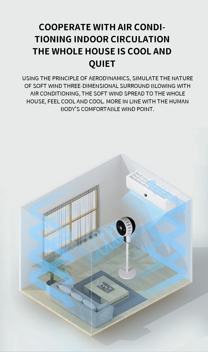 Intelligence Foldable Dc Rechargeable Electric Fan With Remote Control
