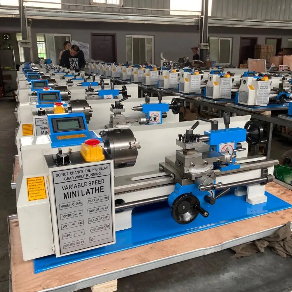 7x14 Inch CJ0618 Mini Metal Lathe - 750W Brushless Motor, Stepless