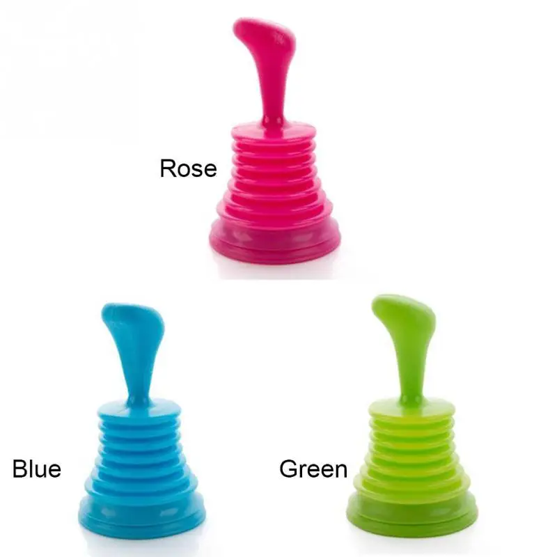 Free Shipping 1Pcs Plastic Household Powerful Sink Drain Pipe Pipeline Dredge Suction Cup Shape Toilet Plunger