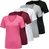 5 Pack Black White Light Grey Pink Dark Red