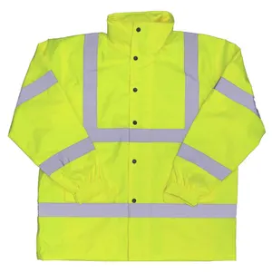 Hot Sale High Visibility Fluorescent Mining Industrial Hi Vis Raincoat for Worker