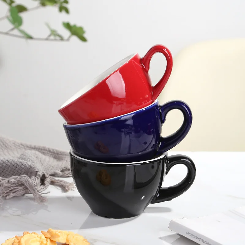 Custom European English Modern Espresso Latte Cappuccino Tea Cup and Saucer Porcelain Tea Cup Set Ceramic Coffee Cup