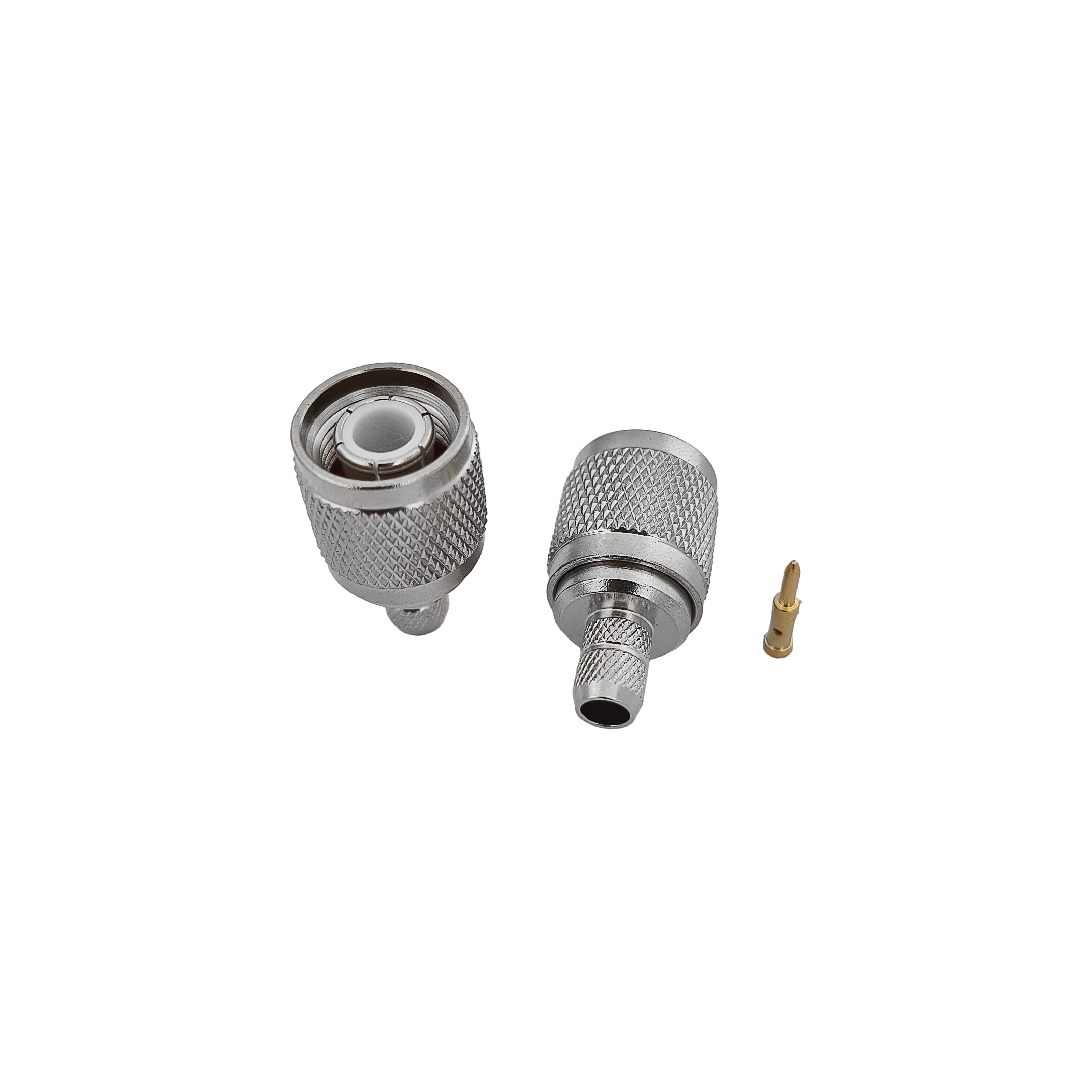 product tnc c j4 connector brass nickel plated tnc male connector for rg59 tnc connector-1