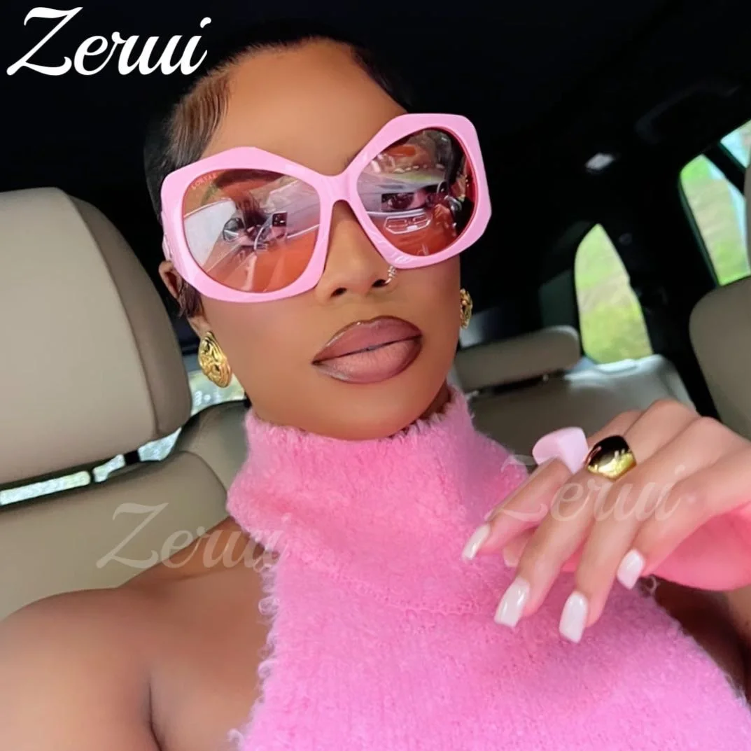 2023 Oversized Pink Cat Eye Sunglasses - Elegant & Fashionable