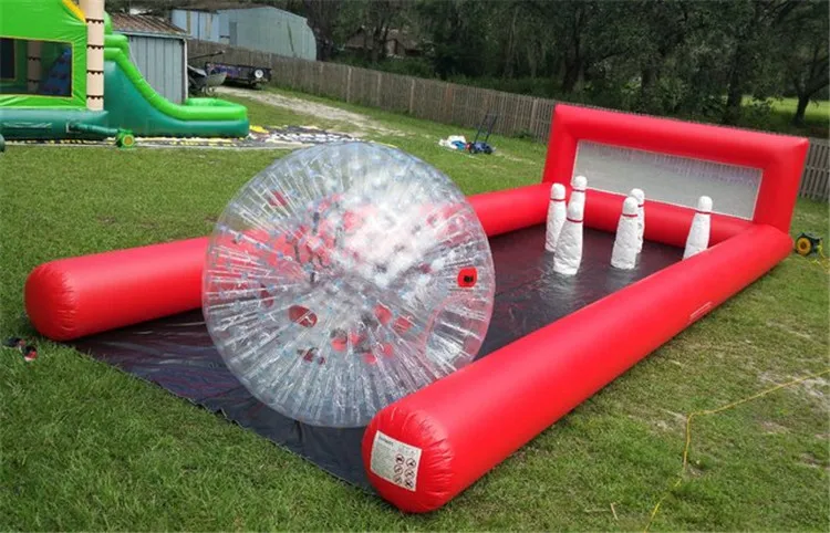 inflatable human bowling set