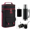 Termo Mate Negro Mate con Logo Personalizado y Bolsa