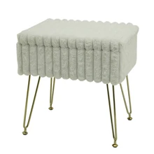 High Quality Storage Sets Ottoman With Gold Legs Footrest Pouf for Bedroom Living Room
