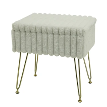 High Quality Storage Sets Ottoman With Gold Legs Footrest Pouf for Bedroom Living Room