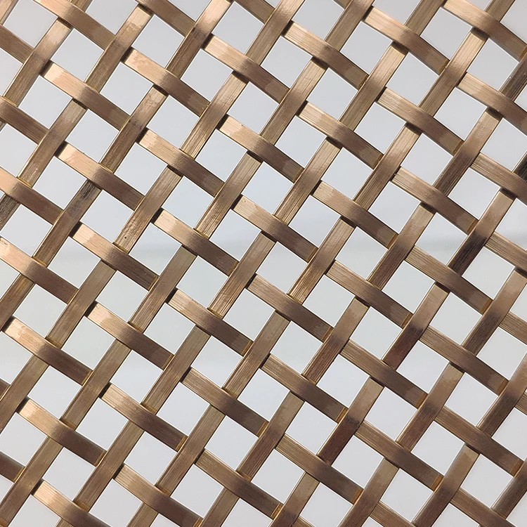 Rose Gold Color Customized Decorative Wire Mesh for Cabinets