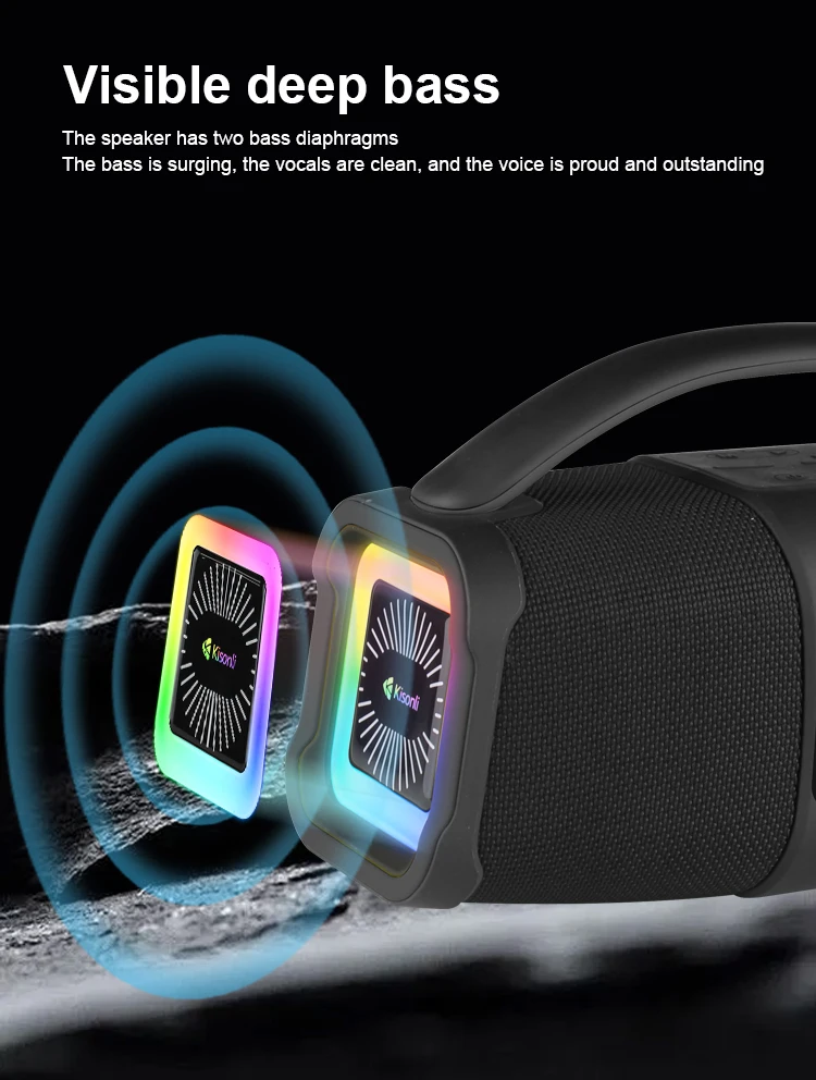 Kisonli K5 16w Blue Tooth Surround Speaker Portable Audio Player