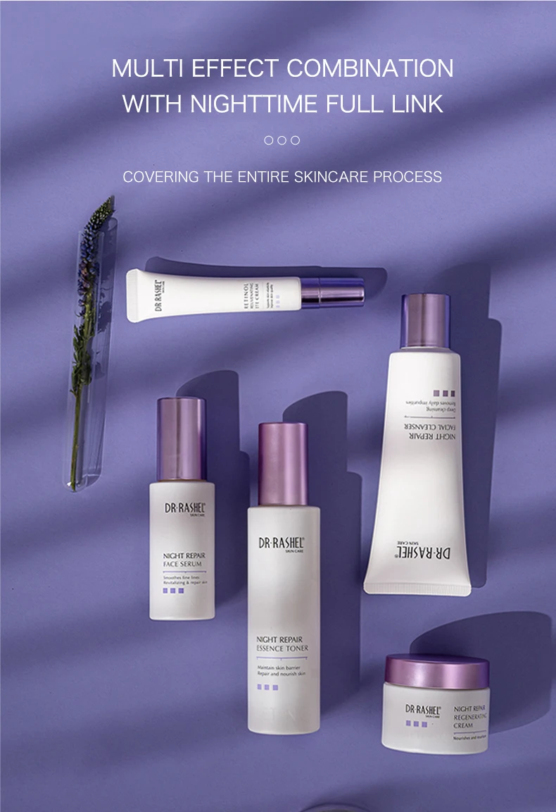 DR RASHEL Neues Design 6-teiliges Taschenset zur Erhöhung der Hautelastizität Retinol Nachtreparatur Jugendaktivierendes Hautpflegeset – Detail 6