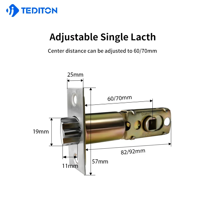 Tediton Electric Wifi Fingerprint Scanner Mechanical Key Combination Magnetic Smart Door Lock