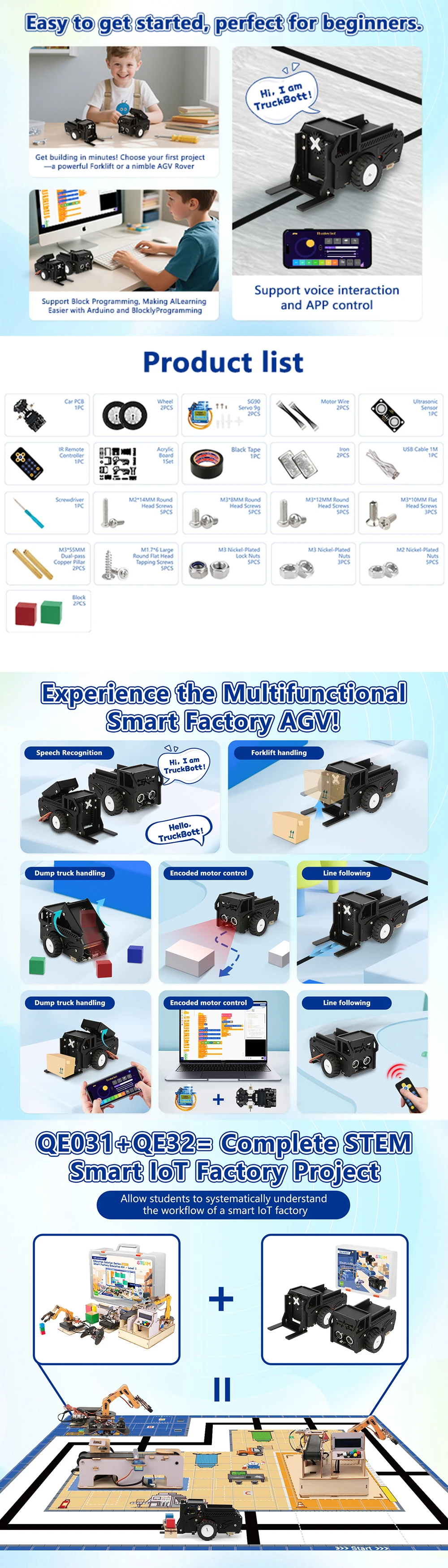 ACEBOTT Smart Factory Education Kit School Programmable DIY With ...