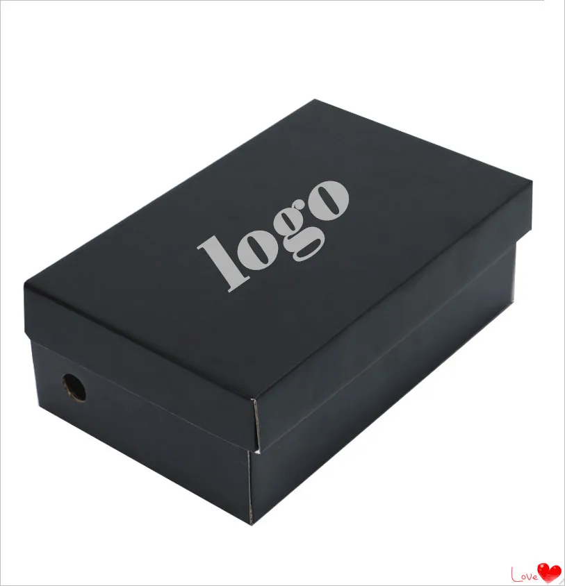 Drop Front Cardboard Shoe Boxes Packaging Custom Logo Printing