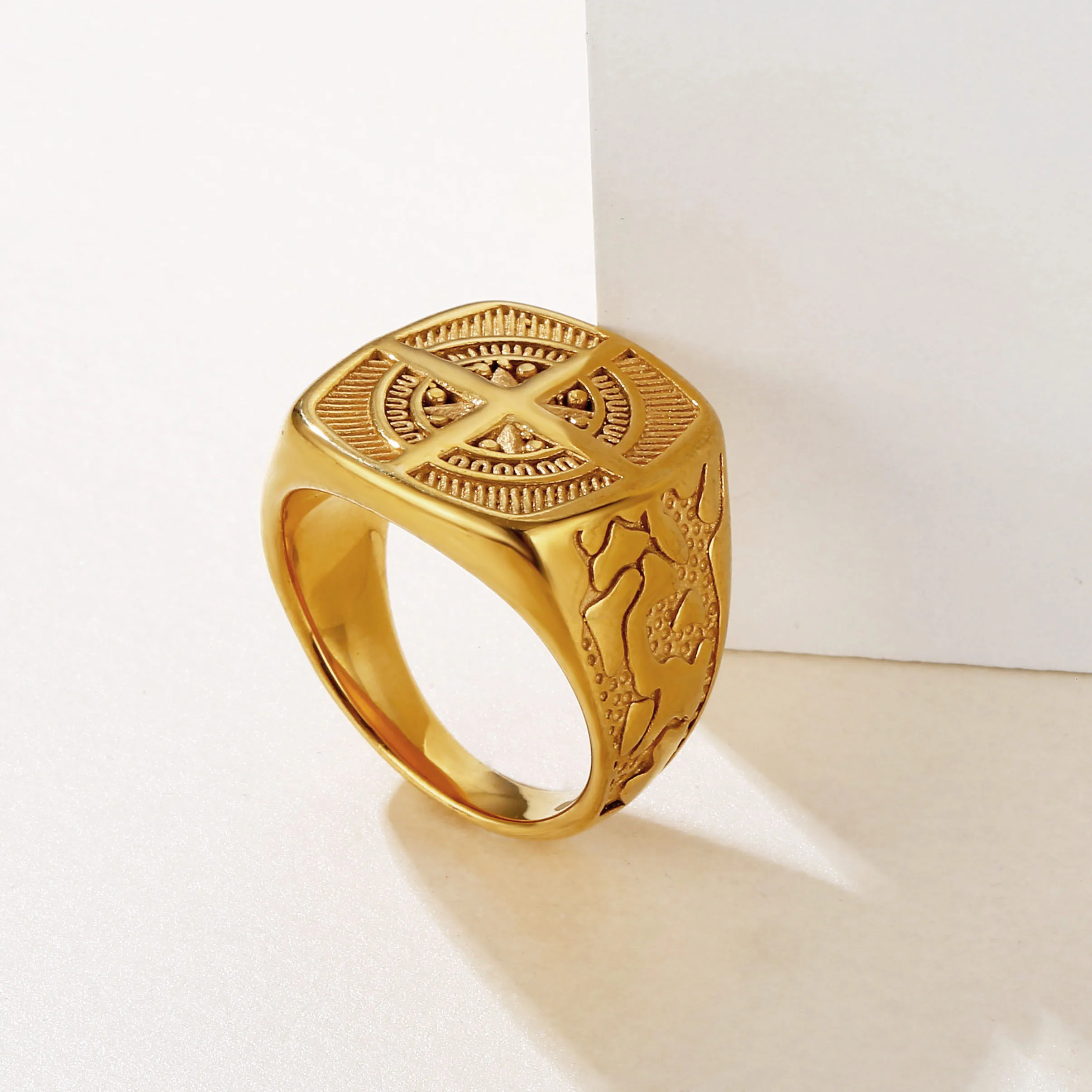 Yoursfs Lion Head Ring For Men - Gold Punk Style Biker Gothic Jewelry - View #6