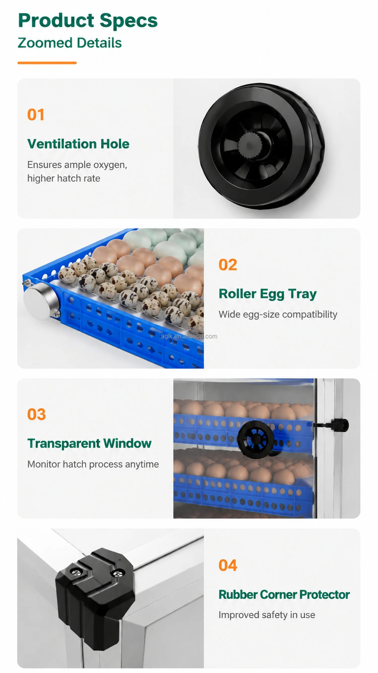 Goose & Ostrich Egg Incubator 70–420