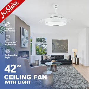 1stshine LED Ceiling Fan Manufacturer Home Hidden clear Abs Blades Designer Invisible Ceiling Fan