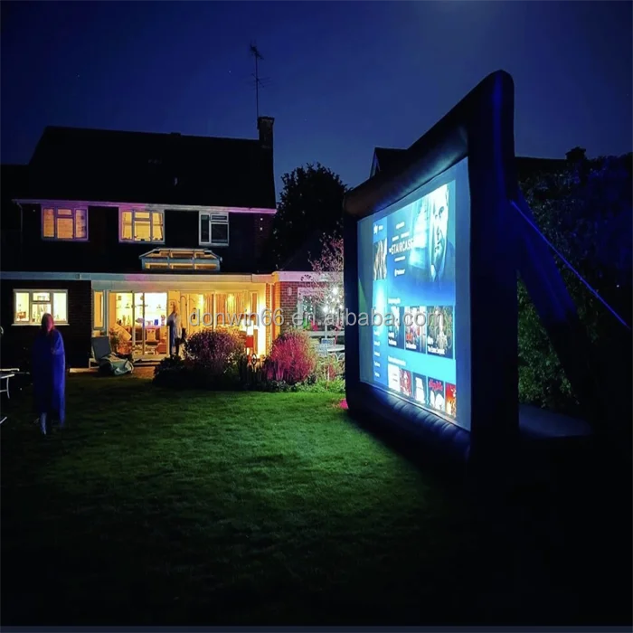 Inflatable Theater Projection Outdoor Drive-in Cinema Movie Inflatable Movie Screen for Home Party Business Rental