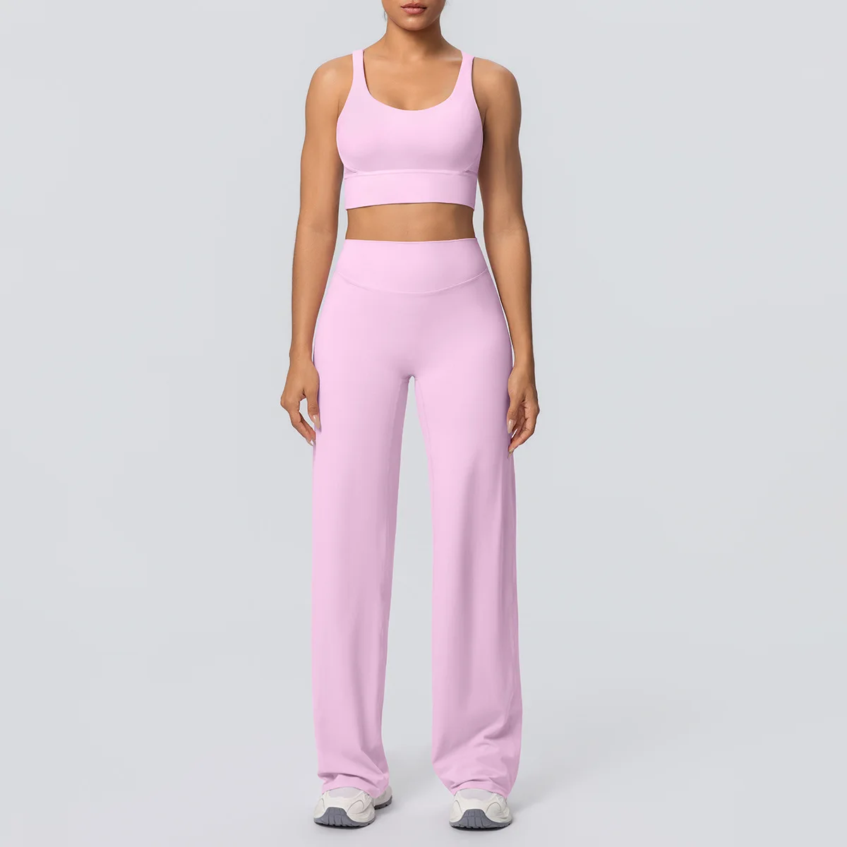 MCDUII Cross Beauty Breathable for 2-Piece Set High Waist Slim-fit Yoga Wide-leg Pants R detail