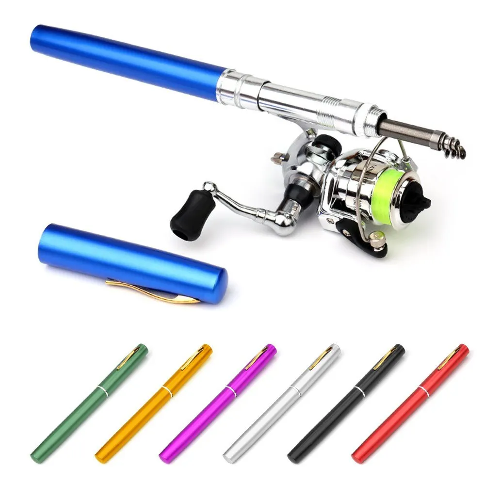Mini Telescopic Pen Fishing Rod Reel Combo Kit