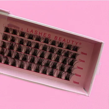 25mm CC D  Individual Cluster Eyelashes DIY Segment Lashes With Bond and Sealant with private labels