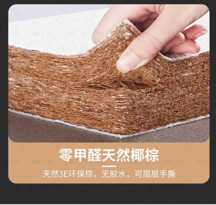 Coir Latex Bed Mattress With Pocket Spring Air Breathable Adults King Size Coconut Fiber Mattress For Hotel Bedding Sleep