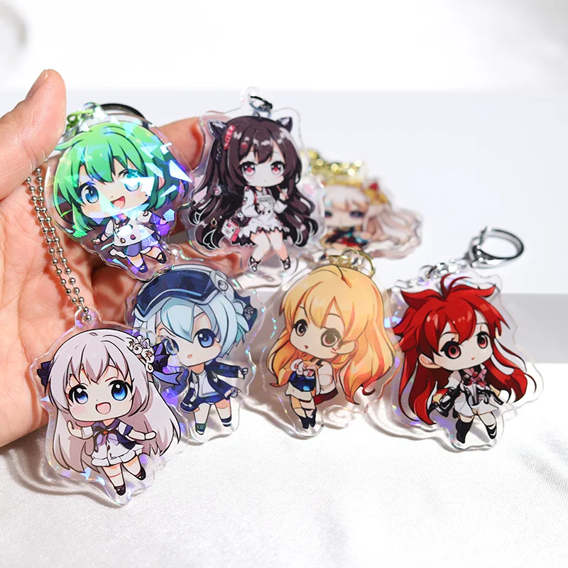Wholesale Epoxy Glitter Resin Cute Kawaii Shine Acrylic Key Chains for Star Peripheral Gifts factory