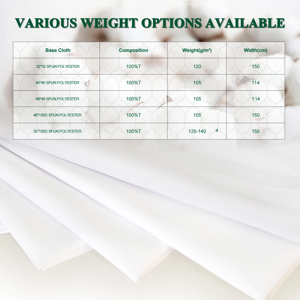 Factory Cheap Price Spun Polyester Fabric Woven White Thobe Fabric for Dubai Toyobo Fabric