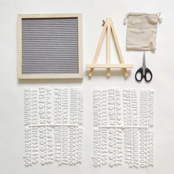 Felt Letter Message Board Wooden Frame Felt Letter Board With Plastic Bracket With Letters