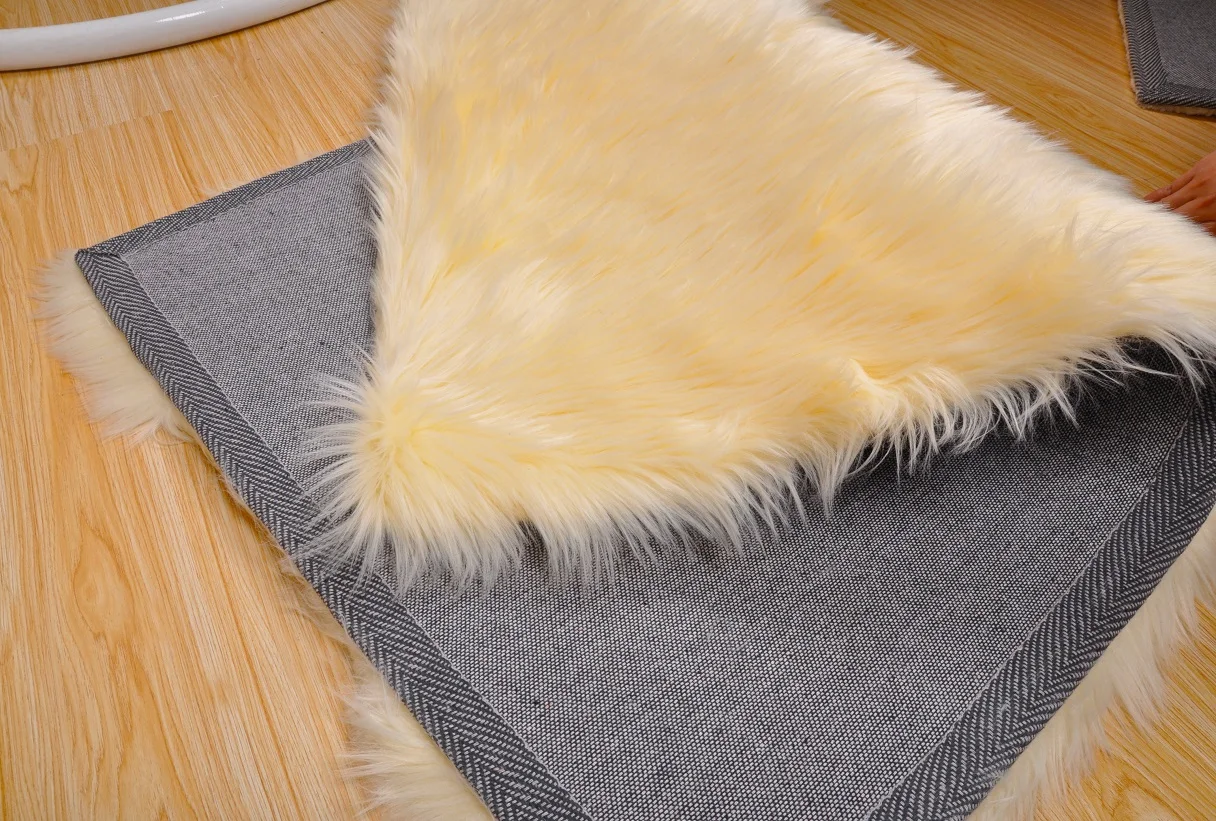 Artificial Plush Luxury Sheepskin Faux Fur Carpet For Home Decor Nordic