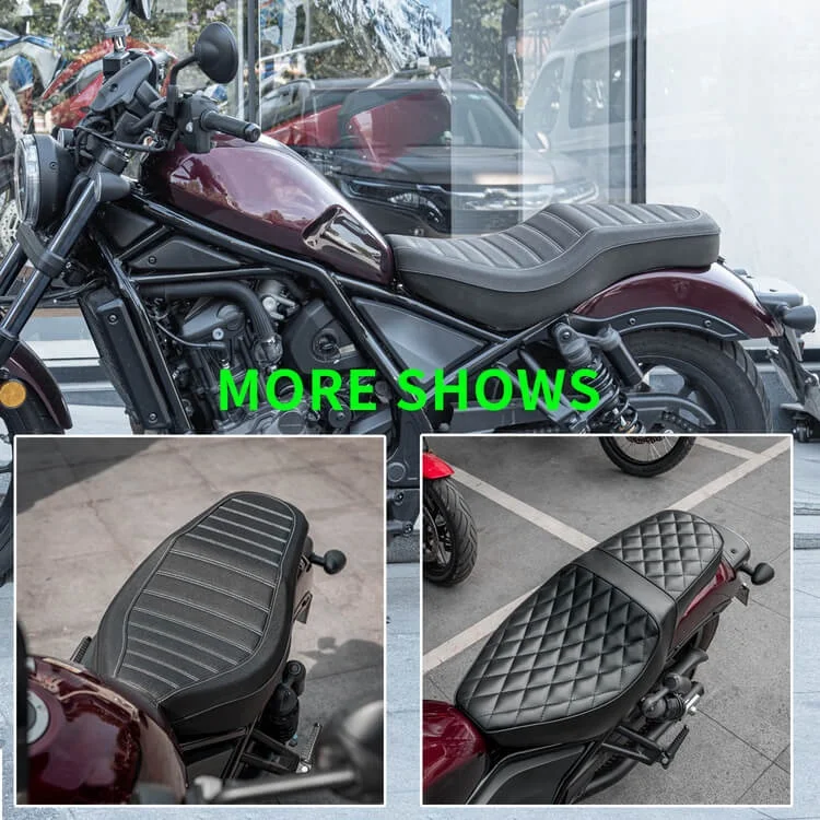 Motorcycle Gel Seat Cushion For Honda Rebel 500 2017 2018 2019 2020 2021 2022 2023 2024 2025, Shock Absorption & Breathable Foldable Motorcycle Seat Pad, 3D Honeycomb Structure For Long Rides