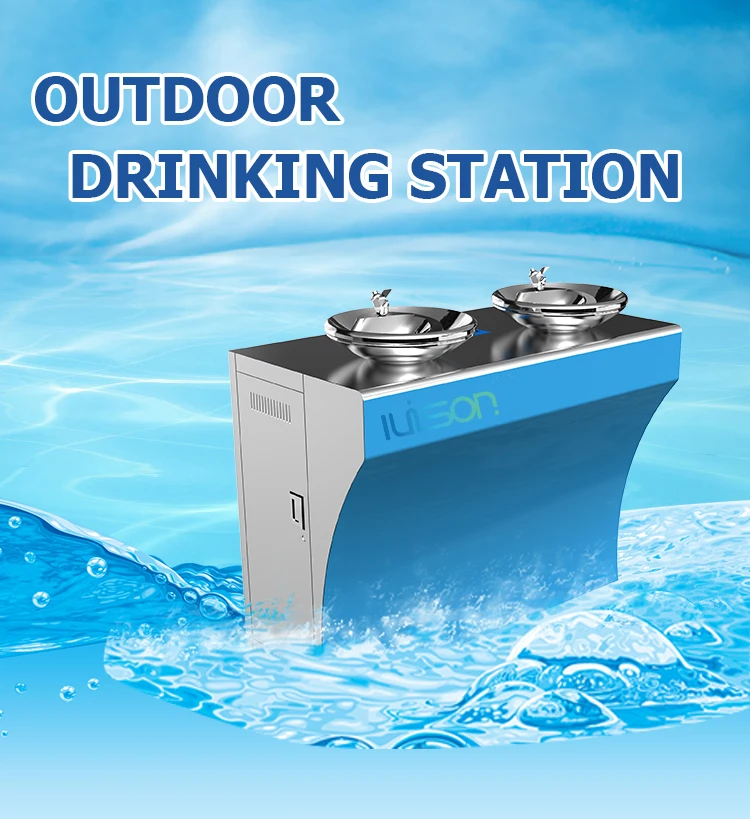 IUISON 2022 factory direct selling 304 stainless steel outdoor drinking fountain for gym details