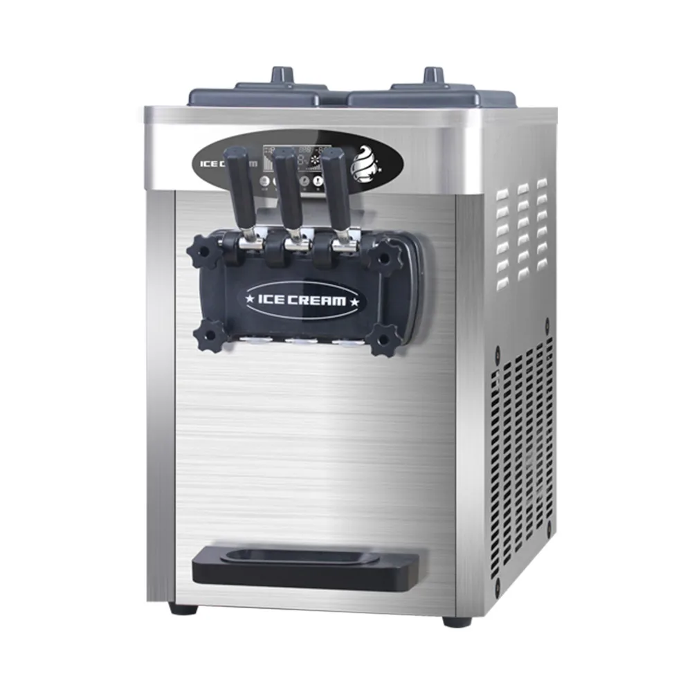 Three Flavor Table Top Ice Cream Machine Soft Serve Ice Cream Making Machine Commercial Ice