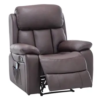 Bonded Leather heated Recliner Chair with Massage Heated Armchair Sofa Reclining Chair cinema theater sofa manufacturer