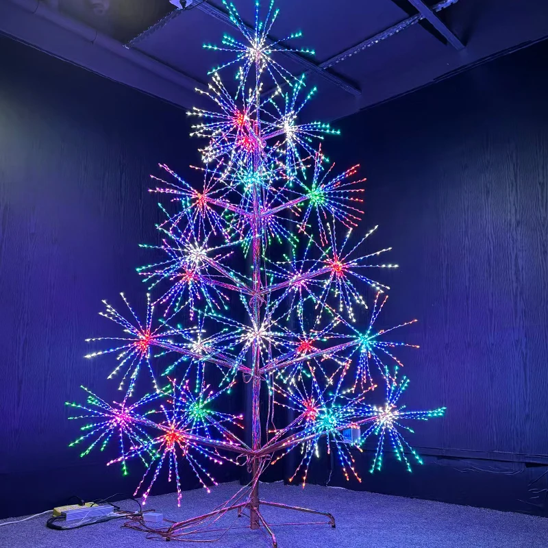 RGB LED Fireworks Tree Light for Christmas & Halloween | DMX & Voice Control | Outdoor Street & Landscape Decoration | Dynamic Flow Lighting for Holiday Events 4 RGB LED Fireworks Tree Light for Christmas & Halloween | DMX & Voice Control | Outdoor Street & Landscape Decoration | Dynamic Flow Lighting for Holiday Events