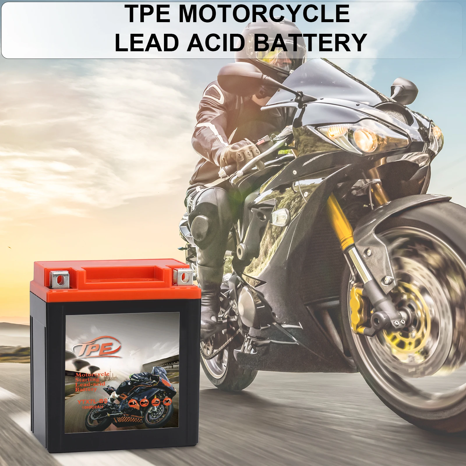 Started Battery YTX7L-BS 12V Battery-AGM Battery+Maintainer for Motorcycle , Electric Bike , Scooters & Powersport Vehicles. supplier