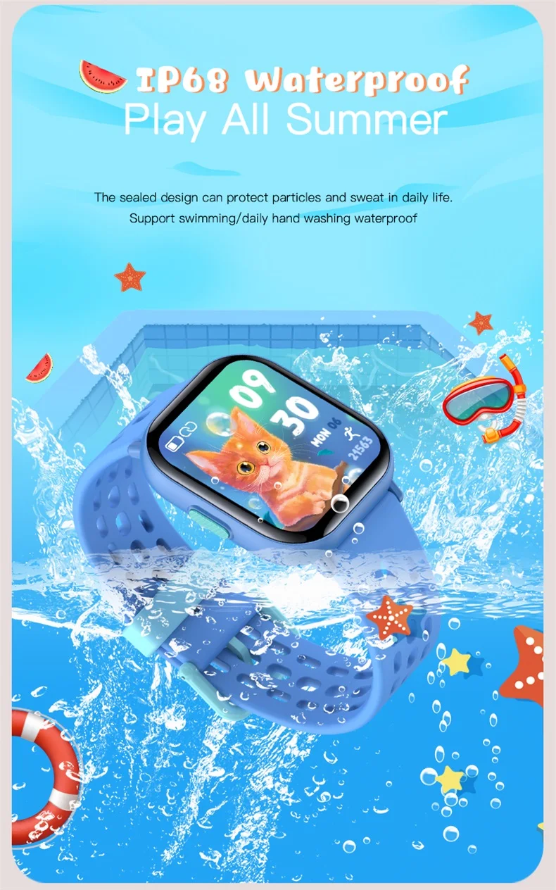 H99 Plus Waterproof IP68 Multiple Sport Modes Heart Rate Children Smart Watch (5).jpg