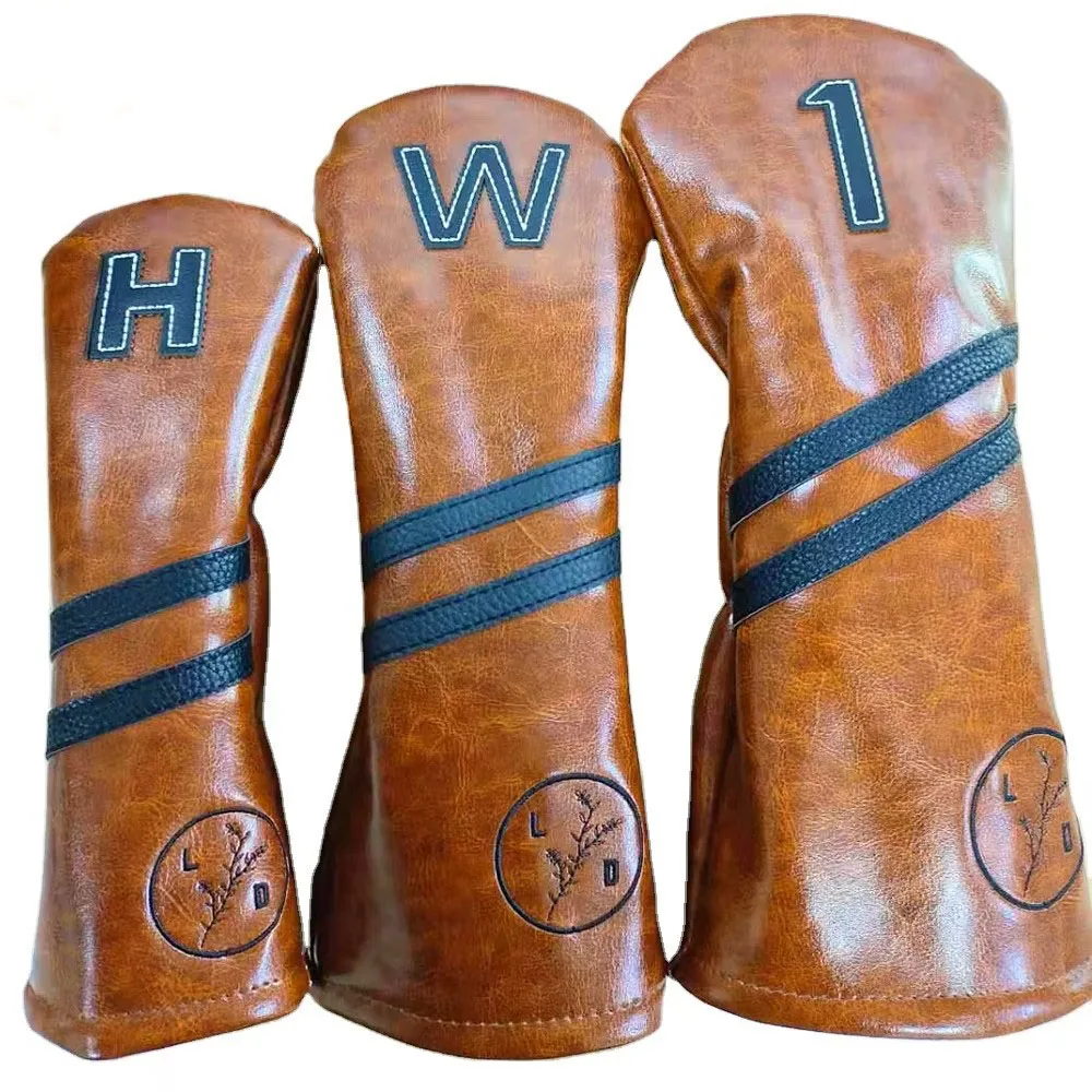 Wholesale Xiamen Factory Custom Driver Fairway Hybrid Finest Pu Leather Golf Club Head Cover Scotty Cameron Golf Club Cover