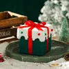White and green velvet gift box-bow style