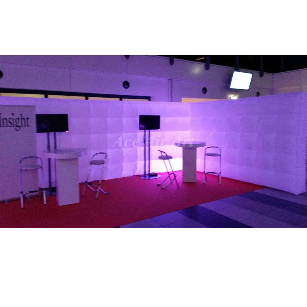 TOP Quality Square Shape LED Inflatable Wall Exhibition Outdoor Advertising Inflatable Wall Inflatable Divider Wall for Sale