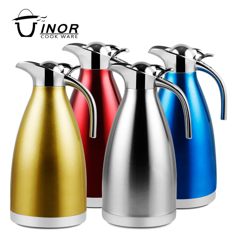 Thermos Jug,stainless Steel Coffee Pot Double Wall Vacuum Insulated Thermos  Jug Hot Thermos Jug For Coffee,hot Water 2l
